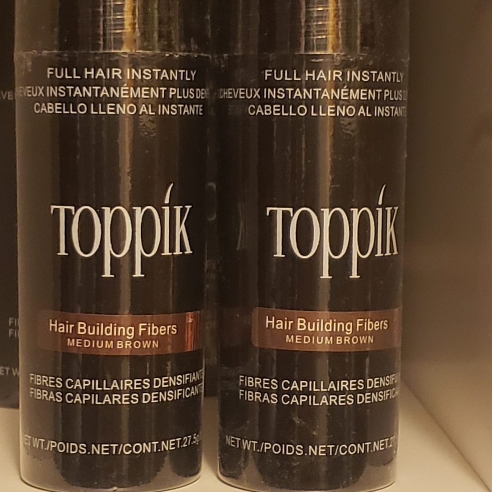 Toppik Hair Building Fibers Medium Brown Set  Of Two 27.5g/0.97 oz